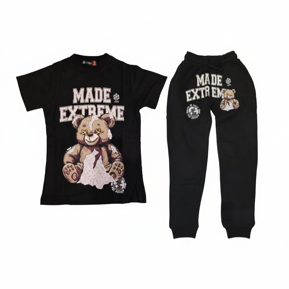 SAS Kids Made Extreme Set | Black Graphic Streetwear